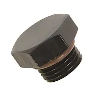 SPEEDFX 561214BK -12An Blk St Thrd(O-Ring) Plg