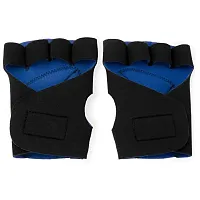 Half Finger Padded Cycling Gloves, Blue SBIK-101