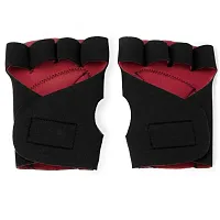 Half Finger Padded Cycling Gloves, Red SBIK-102