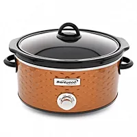Brentwood Scallop Pattern 4.5 Quart Slow Cooker in Copper
