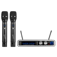 SuperSonic UHF Dual Fixed Channel Wireless Microphone System with 300ft Range