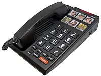 Cetis H3000-BK Big Button 6-Photo Analog Speakerphone