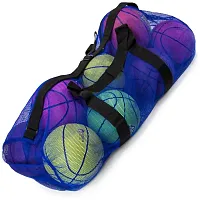 39&quot; Mesh Sports Ball Bag with Strap, Blue SCOA-506