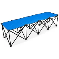 6-Foot Portable Folding 4 Seat Bench, Blue SCOA-705