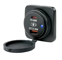 SEA DOG 426531 Usb-A/Usb-C Square Surface Mt