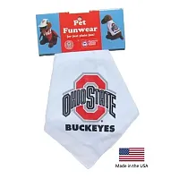Smart Dog Products Ohio State Buckeyes White Pet Bandana