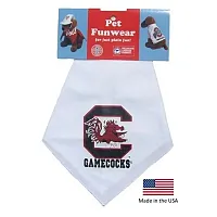 Smart Dog Products South Carolina Gamecocks White Pet Bandana