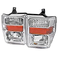 SPEC-D TUNIN LHF25008RS Superduty Chrome Euro Headlights