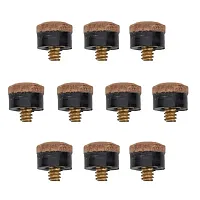 10 12mm Hard Leather Screw-on Pool Cue Tips SFELS-901