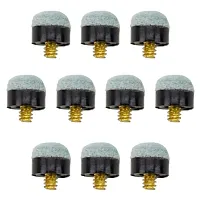Lot of 10 12mm Soft-tip Brass Screw-on Pool Cue Tips  SFELS-902