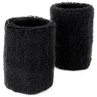 Wrist Sweatbands 2-pack, Black SFIT-1602