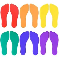 Set of Six Colorful Foot-Shaped Floor Markers SGYM-501