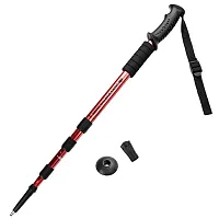 53&quot; Red Shock-Resistant Adjustable Trekking Pole SHIK-001
