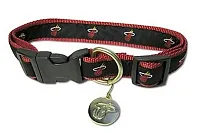SportyK9 Miami Heat Alternate Style Dog Collar - Small