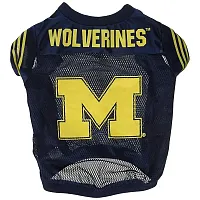 SportyK9 Michigan Wolverines Dog Jersey - Alternate Style - Large