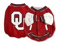 SportyK9 Oklahoma Sooners Varsity Dog Jacket - X-Small
