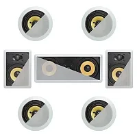 Cmple 7.1 In-Wall In-Celing Speaker System Kevlar Speakers Power