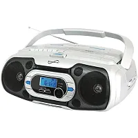 Supersonic Sc-729Bt Bluetooth Cd/Cassette/Radio Portable Audio System, White, Sc