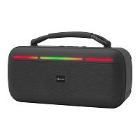 Iq Sound Iq-3521Rgb Blk 15-Watt-Rms Halo Glow Portable Bluetooth Rechargeable Sp