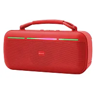 Iq Sound Iq-3521Rgb Red 15-Watt-Rms Halo Glow Portable Bluetooth Rechargeable Sp