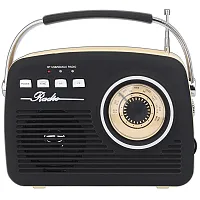 Supersonic Sc-1201Bt-Bk Retro Portable Am/Fm Radio With Bluetooth, Sc-1201 (Blac