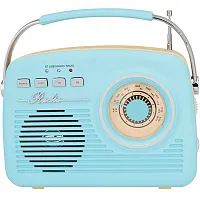 Supersonic Sc-1201Bt-Blu Retro Portable Am/Fm Radio With Bluetooth, Sc-1201 (Blu