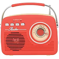 Supersonic Sc-1201Bt-Red Retro Portable Am/Fm Radio With Bluetooth, Sc-1201 (Red