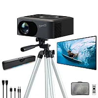 Supersonic Sc-182Mpk 720P Hd Bluetooth Portable Led Projector With Sound Bar, Sc