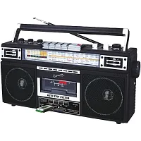 Supersonic Sc-3201Bt-Bk Retro 4-Band Radio And Cassette Player W