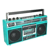 Supersonic Sc-3201Bt Teal Retro Bluetooth Cassette/Am/Fm/Shortwave Boom Box, Sc-