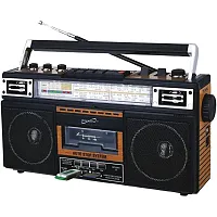 Supersonic Sc-3201Bt-Wd Retro 4-Band Radio And Cassette Player W