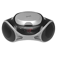 Supersonic Sc-726Bt Slv 3-Watt-Rms Portable Bluetooth Cd Music System With Built