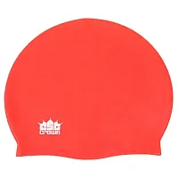 Silicone Swim Cap, Red SSWI-003