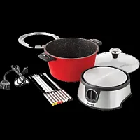 STARFRIT USA 4704002000 The Rock Electric Fondue Set Red