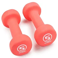 Pair of 5lb Salmon Neoprene Body Sculpting Hand Weights SWGT-004