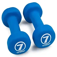 Pair of 7lb Royal Blue Neoprene Body Sculpting Hand Weights SWGT