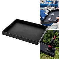 SILWY MAGNET TA41531501 Metal Tray In Leather Look Black