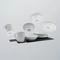 SILWY MAGNET YBRKGS11W Tableware Set Dolomit Grey + Metal-