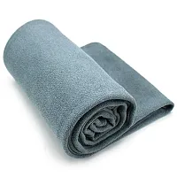 Gray Non-Slip Microfiber Hot Yoga Towel with Carry Bag SYOG-703