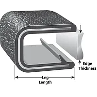 TRIMLOK 1001825 Pvc Edge Trim Fits .125&#039; Edge 25Ft