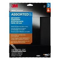 3M 03021 Wetordry Asst.4Sht/Pack