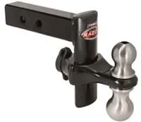 TRIMAX TRZ6PB Adj Rec Hitch Black 6 In