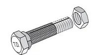 TIE DOWN 59135 Slotted Bolt & Nut 8Pk