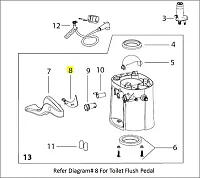 THETFORD 42080 Kit Pedal Cover Hi Wht