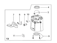THETFORD 42135 Kit Base Assy Lo Wht Stl