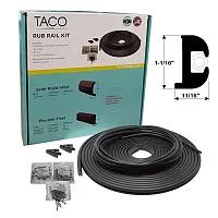 TACO METALS 0809BBK702 Flexible Rub Rail Kit Black W/ Bla