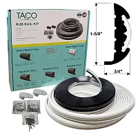 TACO METALS V119811WCM Semi-Rigid Rub Rail Kit White W/Fl