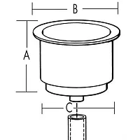 T-H MARINE LCH1SSDP Stainless Steel Cup Holder