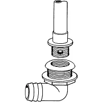 T-H MARINE ODT190DP 90 Degree 12&#039; Drain Tube