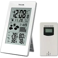 Taylor 1735 Digital Weather Forecaster With Barometer & Alarm Cl